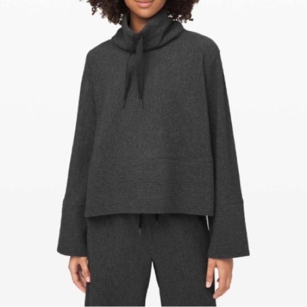 Lululemon Retreat Yourself Pullover Heathered Core Dark Grey Size XS/S